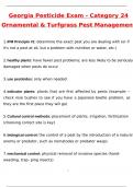 Georgia Pesticide Exam - Category 24 Ornamental and Turfgrass Pest Management Exam Latest 2025 Actual Questions & Verified Answers &lpar;2025 &sol; 2026&rpar; A&plus; Grade 100&percnt; Guarantee Verified by Experts
