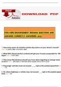 FOR-HIRE ENDORSEMENT INDIANA QUESTIONS AND ANSWERS CORRECTLY ANSWERED 2025