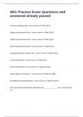 NEC Practice Exam Questions well answered already passed