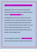 AEPA Physical Education NT506 Questions