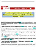 Portage Learning CH219&colon; Organic Chemistry Exam 7Questions and Verified Answers&comma; 100&percnt; Guaranteed Pass &vert;&vert;Complete A&plus; Guide