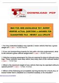  BMV FOR-HIRE KNOWLEDGE TEST| EXPERT VERIFIED ACTUAL QUESTIONS & ANSWERS FOR GUARANTEED PASS | NEWEST 2025 UPDATE