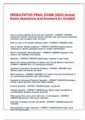 NR283-PATHO FINAL EXAM &lpar;2025&rpar; Actual Exam Questions and Answers A&plus; Graded&period;