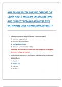 NUR 2214 NUR2214 NURSING CARE OF THE  OLDER ADULT MIDTERM EXAM QUESTIONS  AND CORRECT DETAILED ANSWERS PLUS  RATIONALES 2025 RASMUSSEN UNIVERSITY