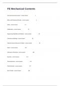 FE Mechanical Contents Prep Exam Questions And Answers All Correct