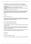 PCB 3063 FINAL EXAM QUESTIONS & ANSWERS