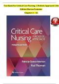 Critical Care Nursing- A Holistic Approach 11th Edition Morton Fontaine Test Bank