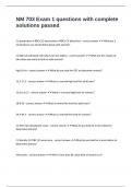 NM 703 Exam 1 questions with complete solutions passed