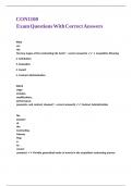 CON1100 Exam Questions With Correct Answers&period;