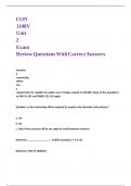 CON 1100V Unit 2 Exam Review Questions With Correct Answers