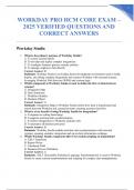WORKDAY PRO HCM CORE EXAM &ndash; 2025 VERIFIED QUESTIONS AND CORRECT ANSWERS