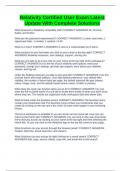 Relativity Certified User Exam Latest Update With Complete Solutions
