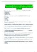 Relativity Processing Certification 262 Questions With 100&percnt; Correct Answers &vert; Verified