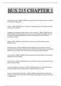 BUS 215 CHAPTER 1  