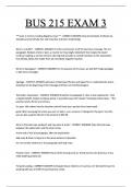 BUS 215 EXAM 3 