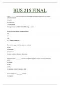 BUS 215 FINAL 