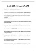 BUS 215 FINAL EXAM  