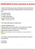 SMARTSERVE Practice Questions Latest 2025 Actual Questions & Verified Answers &lpar;2025 &sol; 2026&rpar; A&plus; Grade 100&percnt; Guarantee Verified by Experts