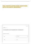 PKA CERTIFICATION EXAM QUESTIONS WITH ACCURATE ANSWERS&excl;&excl;