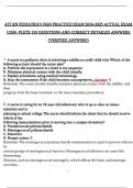 ATI RN PEDIATRICS NGN PRACTICE EXAM 2024-2025 ACTUAL EXAM COMPLETE 153 QUESTIONS AND CORRECT DETAILED ANSWERS &lpar;VERIFIED ANSWERS&rpar;