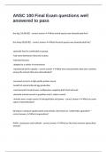 ANSC 100 Final Exam questions well answered to pass