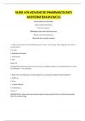 The NURS 676 Advanced Pharmacology Midterm Exam 2025