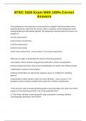 BTEC 3320 Exam With 100&percnt; Correct Answers