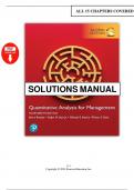 Quantitative Analysis for Management 14th Global Edition &ndash; Barry Render &ndash; Solution Manual PDF 
