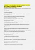 PROJECT MANAGEMENT PERT&sol;CPM LESSON 10 WITH ALL CORRECT & VERIFIED ANSWERS 