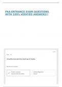 PKA ENTRANCE EXAM QUESTIONS WITH 100&percnt; VERIFIED ANSWERS&excl;&excl;