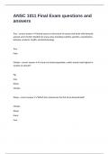 ANSC 1011 Final Exam questions and answers 