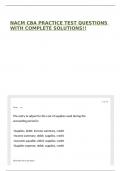 NACM CBA PRACTICE TEST QUESTIONS WITH COMPLETE SOLUTIONS&excl;&excl;