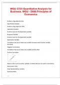 WGU C723 Quantitative Analysis for Business&comma; WGU - D089 Principles of Economics &lpar;2025&rpar; Complete Solutions Passed  By Expert&period;