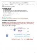 C723 Quantitative Analysis for Business Study Guide &lpar;2025&rpar; Complete Solutions Passed  By Expert&period;