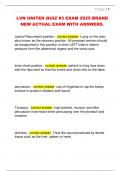LVN UNITEK QUIZ &num;3 EXAM 2025 BRAND  NEW ACTUAL EXAM WITH ANSWERS&period;