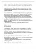 C201- BUSINESS ACUMEN QUESTIONS & ANSWERS