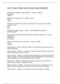C201 FINAL EXAM QUESTIONS AND ANSWERS
