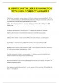 IL SEPTIC INSTALLERS EXAMINATION WITH 100&percnt; CORRECT ANSWERS