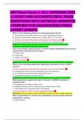 EMT Basic Exam 2  ALL VERSIONS 2025  &vert; LATEST AND ACCURATE REAL EXAM  QUESTIONS WITH DETAILED ANSWERS  &vert; VERIFIED FOR GUARANTEED PASS &vert; LATEST UPDATE 