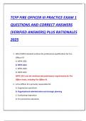 TCFP FIRE OFFICER III PRACTICE EXAM 1  QUESTIONS AND CORRECT ANSWERS  &lpar;VERIFIED ANSWERS&rpar; PLUS RATIONALES  2025