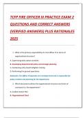 Compilation bundle for TCFP FIRE OFFICER III PRACTICE EXAMS QUESTIONS AND CORRECT ANSWERS &lpar;VERIFIED ANSWERS&rpar; PLUS RATIONALES 2025