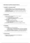  &lpar;C723&rpar; Study Guide for Quantitative Analysis for Business Latest 2025&sol;2026 Update with complete solution&colon; &lpar;Highly recommended&rpar; By Expert to Pass WGU Exam&period;