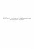 D270 Task 1 - Clarification on Project Deliverables and Communication Principles With Complete Solutions 2025