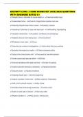 SECURITY LEVEL 3 CORE EXAMS SET 2025&sol;2026 QUESTIONS WITH ANSWERS RATED A&plus;