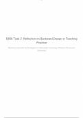 D658 Task 2&colon; Reflection on Backward Design in Teaching Practice With Complete Solutions 2025