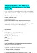 ATI Complementary and Integrative Health Revision Exam And Answers Scored A&plus;&period;