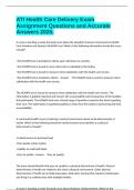 ATI Health Care Delivery Exam Assignment Questions and Accurate Answers 2025&period;