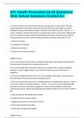 ATI&colon; Health Promotion&comma;16-25 Questions With Solved Solutions Graded A&plus;&period;
