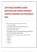 TCFP PLANS EXAMINER II EXAM QUESTIONS AND CORRECT ANSWERS  &lpar;VERIFIED ANSWERS&rpar; PLUS RATIONALES  2025