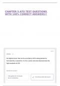 CHAPTER 5 ATO TEST QUESTIONS WITH 100&percnt; CORRECT ANSWERS&excl;&excl;